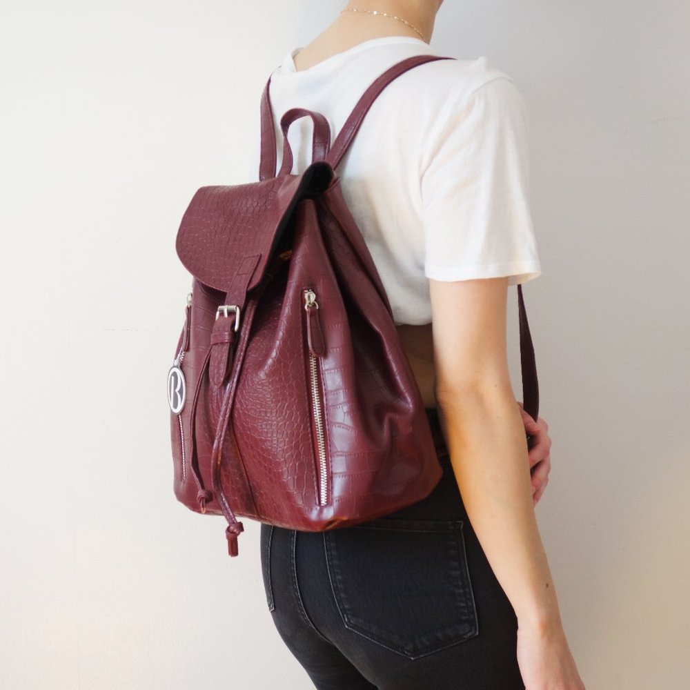 Burgundy Backpack - Picture 3 of 8